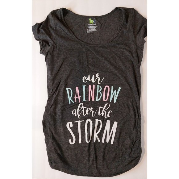 Rainbow after the storm Maternity Tshirt Loss Mama Shirt Size Medium - Picture 1 of 4